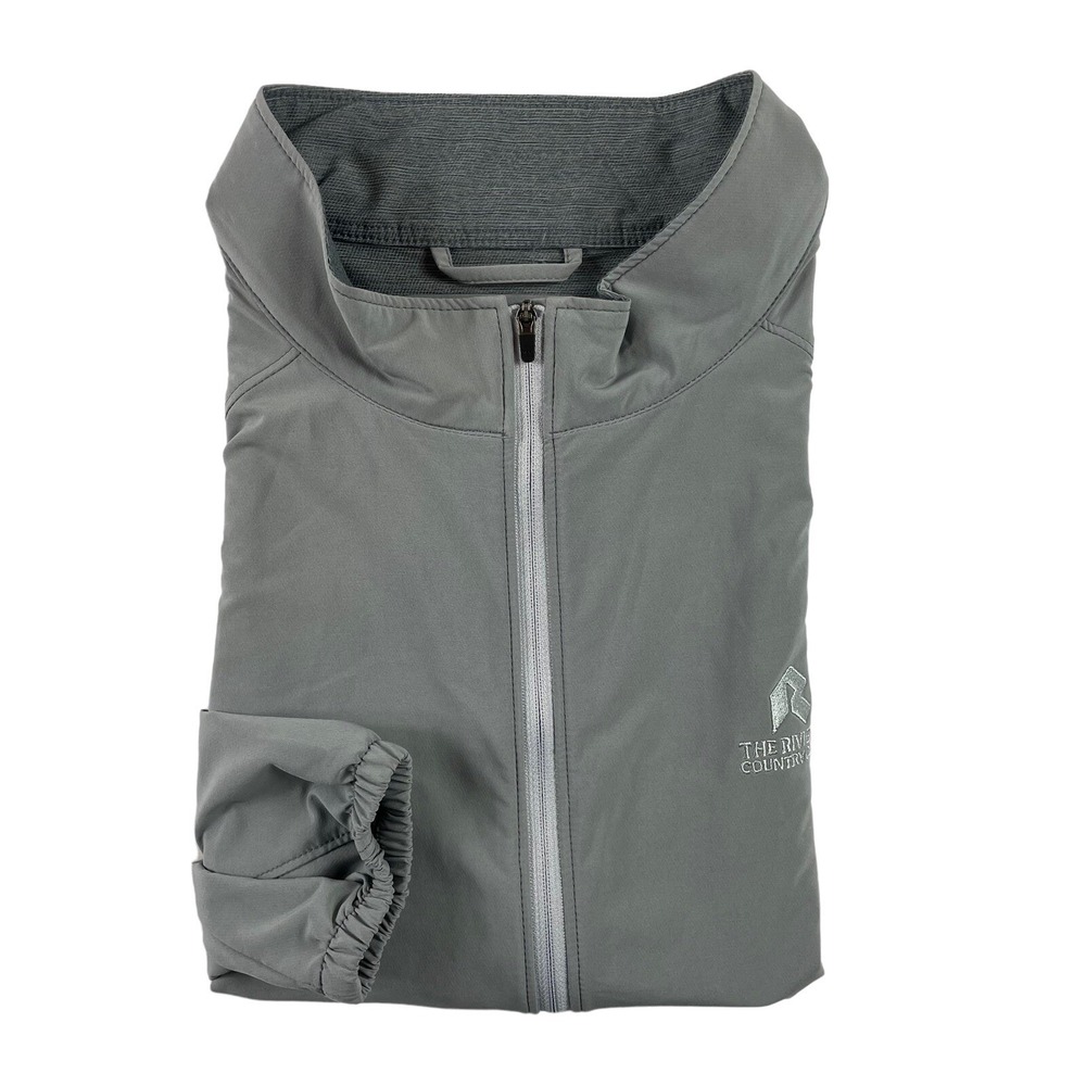 Peter Millar Crown Sport Gray Full Zip Riviera Club Mens Full Zip Jacket 2XL XXL
